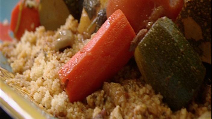 Moroccan Couscous with Seven Vegetables - Couscous Bidaoui - Taste of Maroc