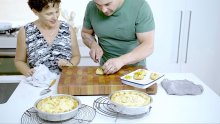 Maltese baked ricotta pie