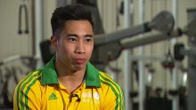 The gymnast on a mission to bring gold to his adopted country