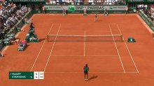 Halep's classy backhand winner