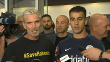 Hakeem Al-Araibi speaks for the first time after arriving back in Melbourne