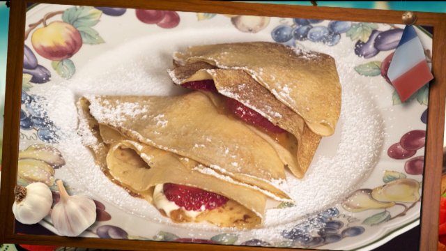 Brittany crêpes with strawberries (crêpes de Bretagne aux framboises ...