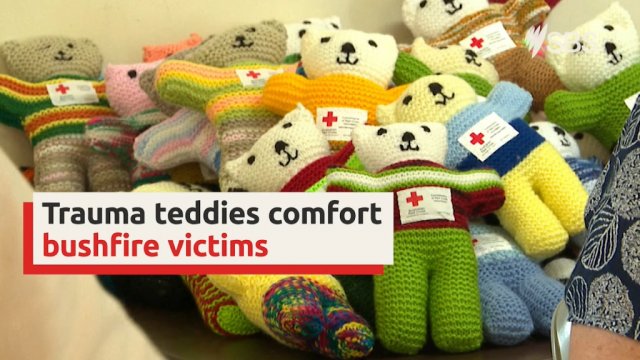 knitted trauma teddies