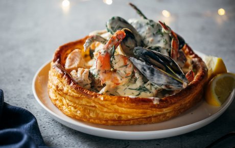 Seafood vol au vent